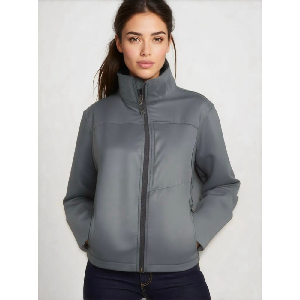 Swiss‎ Tech Womens Gray Jacket Size Med Full Zip Closure Collar Gorpcore Outdoor